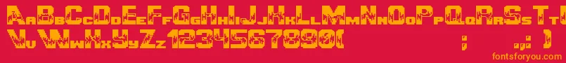 Ultimategameplayer Font – Orange Fonts on Red Background