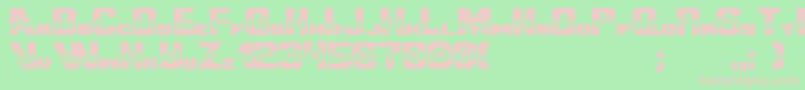 Ultimategameplayer-Schriftart – Rosa Schriften auf grünem Hintergrund