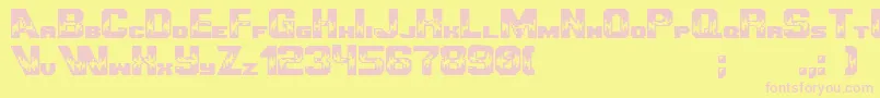 Ultimategameplayer Font – Pink Fonts on Yellow Background