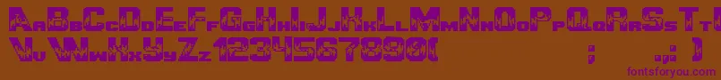 Ultimategameplayer Font – Purple Fonts on Brown Background