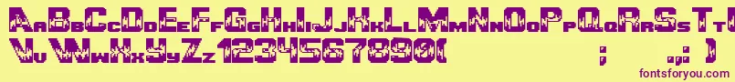 Ultimategameplayer Font – Purple Fonts on Yellow Background