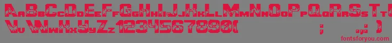 Ultimategameplayer-Schriftart – Rote Schriften auf grauem Hintergrund
