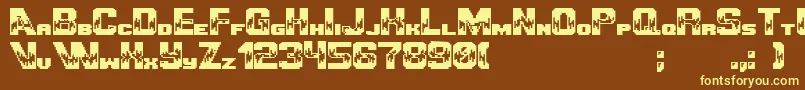 Ultimategameplayer Font – Yellow Fonts on Brown Background