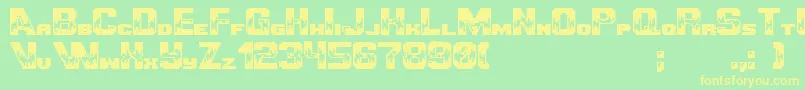 Шрифт Ultimategameplayer – жёлтые шрифты на зелёном фоне