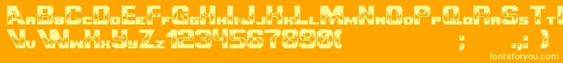 Ultimategameplayer Font – Yellow Fonts on Orange Background