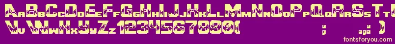 Ultimategameplayer Font – Yellow Fonts on Purple Background
