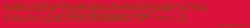Almostseriousaccent Font – Brown Fonts on Red Background
