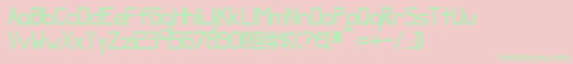 Almostseriousaccent Font – Green Fonts on Pink Background