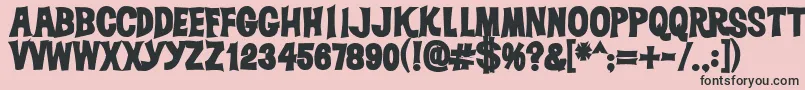 Dickvandykeheavy Font – Black Fonts on Pink Background