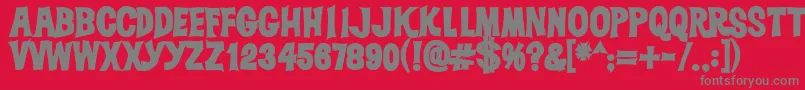 Dickvandykeheavy Font – Gray Fonts on Red Background