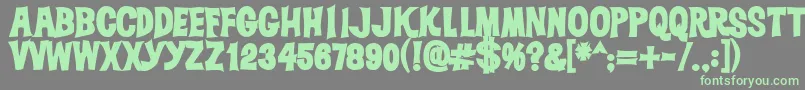 Dickvandykeheavy Font – Green Fonts on Gray Background