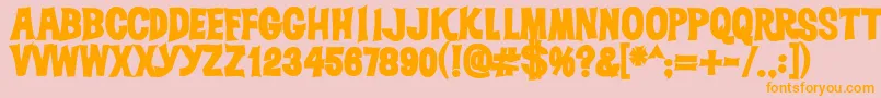 Dickvandykeheavy Font – Orange Fonts on Pink Background