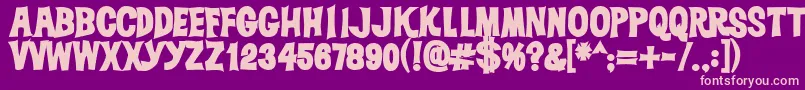 Dickvandykeheavy Font – Pink Fonts on Purple Background
