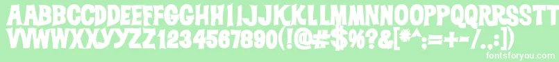 Dickvandykeheavy Font – White Fonts on Green Background
