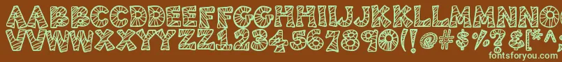 Kb3spiderpatch Font – Green Fonts on Brown Background