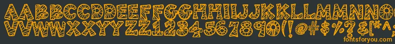 Kb3spiderpatch Font – Orange Fonts on Black Background