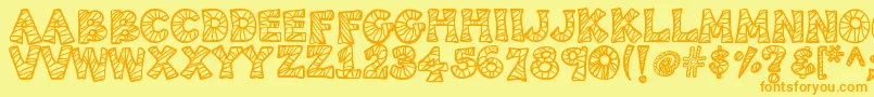 Kb3spiderpatch Font – Orange Fonts on Yellow Background