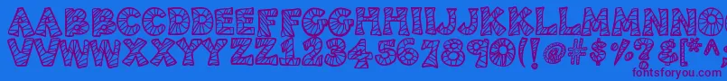 Kb3spiderpatch Font – Purple Fonts on Blue Background