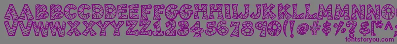 Kb3spiderpatch Font – Purple Fonts on Gray Background
