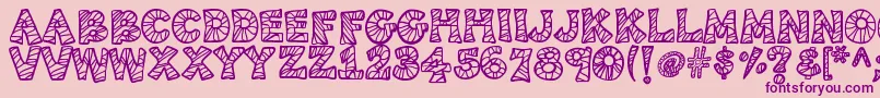 Kb3spiderpatch Font – Purple Fonts on Pink Background
