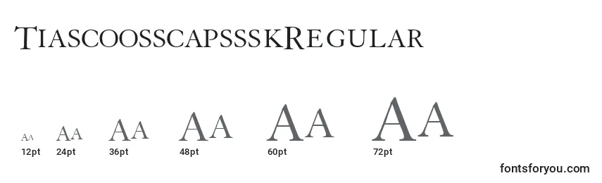 Размеры шрифта TiascoosscapssskRegular