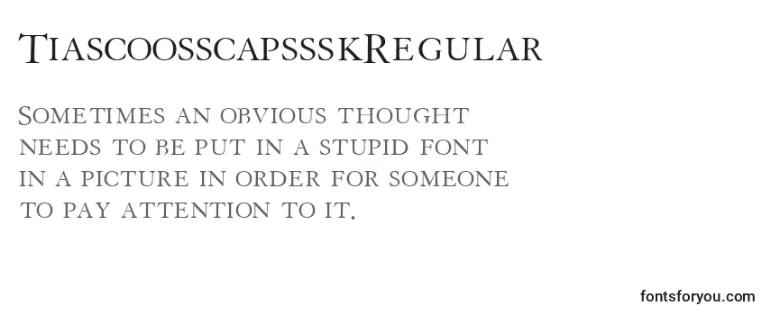 TiascoosscapssskRegular Font