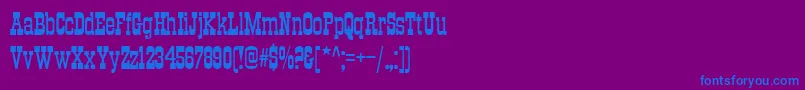 Шрифт Trkt – синие шрифты на фиолетовом фоне