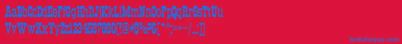 Trkt Font – Blue Fonts on Red Background