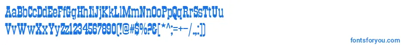 Trkt Font – Blue Fonts on White Background