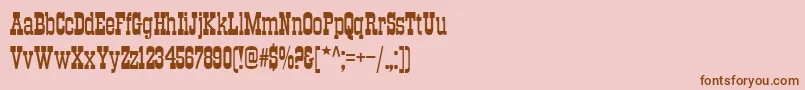 Trkt Font – Brown Fonts on Pink Background