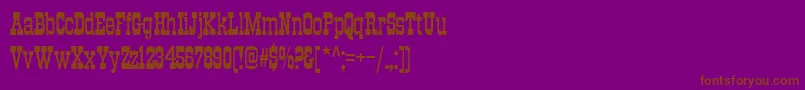 Trkt Font – Brown Fonts on Purple Background