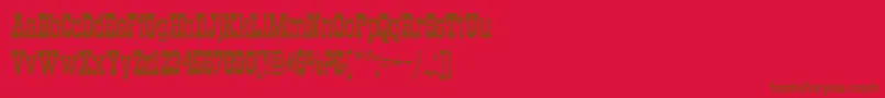Trkt Font – Brown Fonts on Red Background