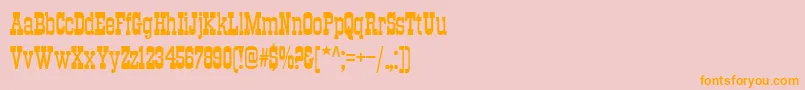 Trkt Font – Orange Fonts on Pink Background