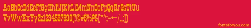 Trkt Font – Orange Fonts on Red Background