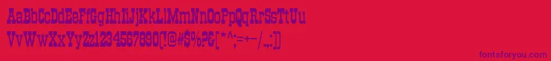 Trkt Font – Purple Fonts on Red Background