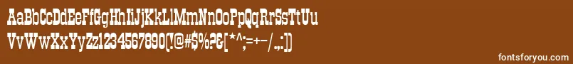 Trkt Font – White Fonts on Brown Background