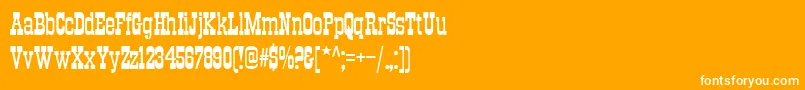 Trkt Font – White Fonts on Orange Background