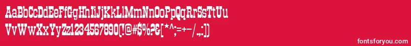 Trkt Font – White Fonts on Red Background
