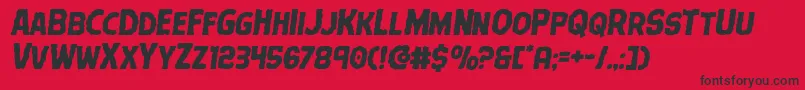 Terrorbabblesemital Font – Black Fonts on Red Background