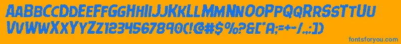 Terrorbabblesemital Font – Blue Fonts on Orange Background