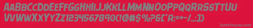 Terrorbabblesemital Font – Gray Fonts on Red Background