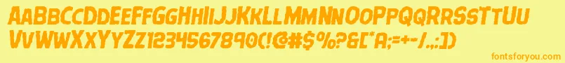 Terrorbabblesemital Font – Orange Fonts on Yellow Background