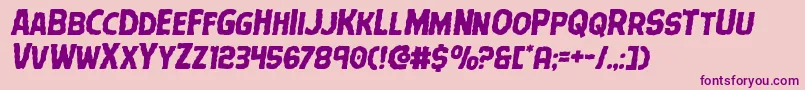 Terrorbabblesemital Font – Purple Fonts on Pink Background