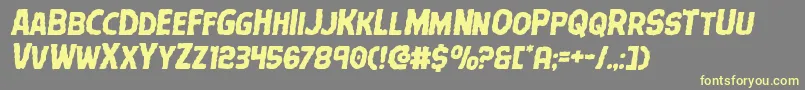 Terrorbabblesemital Font – Yellow Fonts on Gray Background