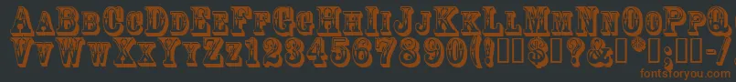 Goldrush Font – Brown Fonts on Black Background