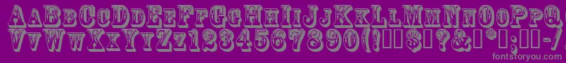 Goldrush Font – Gray Fonts on Purple Background