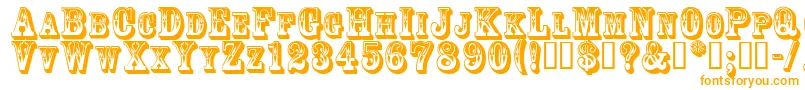 Goldrush Font – Orange Fonts on White Background