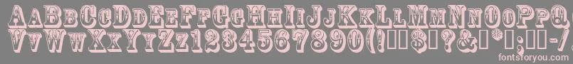 Goldrush Font – Pink Fonts on Gray Background