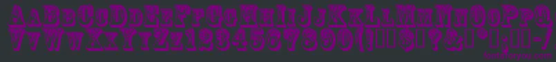 Goldrush Font – Purple Fonts on Black Background