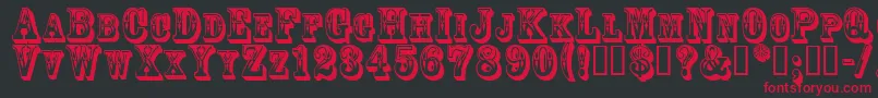 Goldrush Font – Red Fonts on Black Background